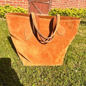 NWOT Liffner Sprout tote. Rhum suede